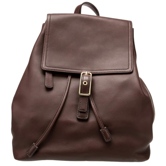 CoachElegant Brown Leather Backpack